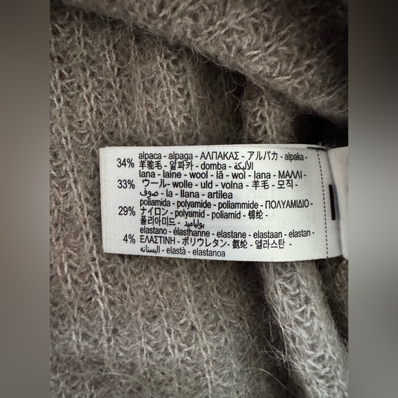 Zara fuzzy knit mohair-blend crewneck sweater, Size L - Picture 9 of 9